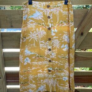 Lauren Conrad yellow Hawaiian skirt